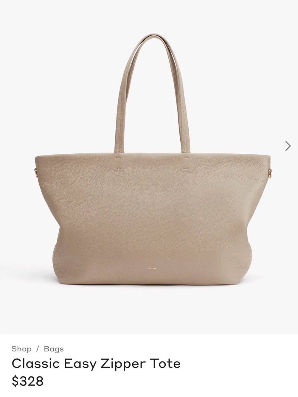 Cuyana Classic Easy Zipper Tote - Stone